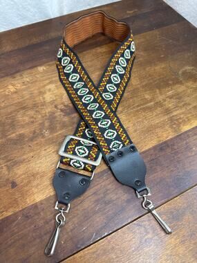 Vintage Camera Strap 2" Band Holds 3 Film Rolls Hippie Retro Boho Photographer